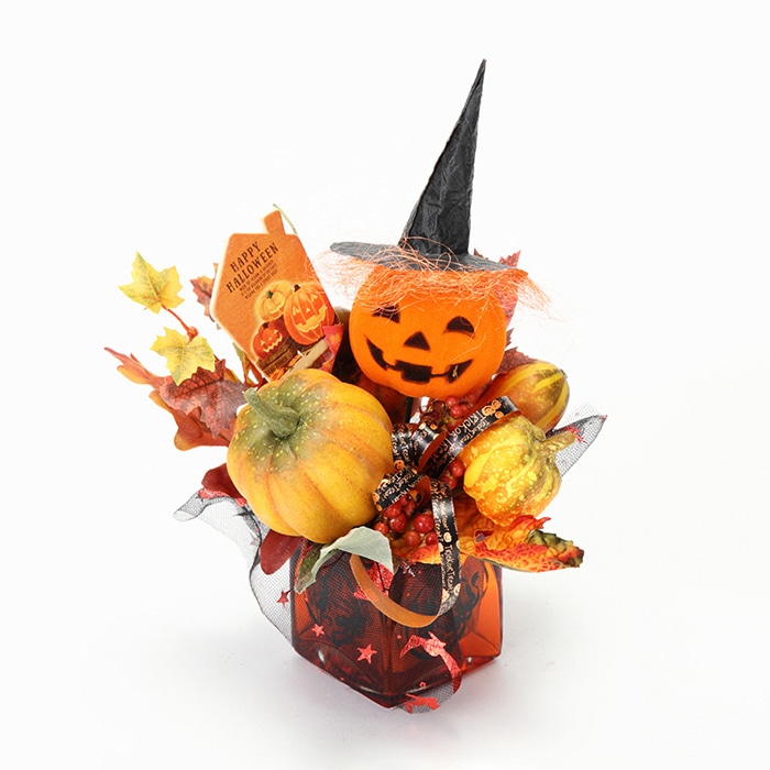 フローレックス ハロウィン ガラスアレンジ 角 HW-1556 1個(ご注文単位2個)【直送品】