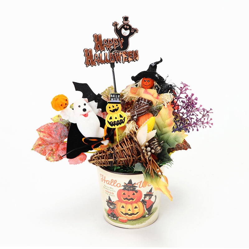 フローレックス ハロウィン バケツアレンジ HW-1561 1個(ご注文単位1個)【直送品】