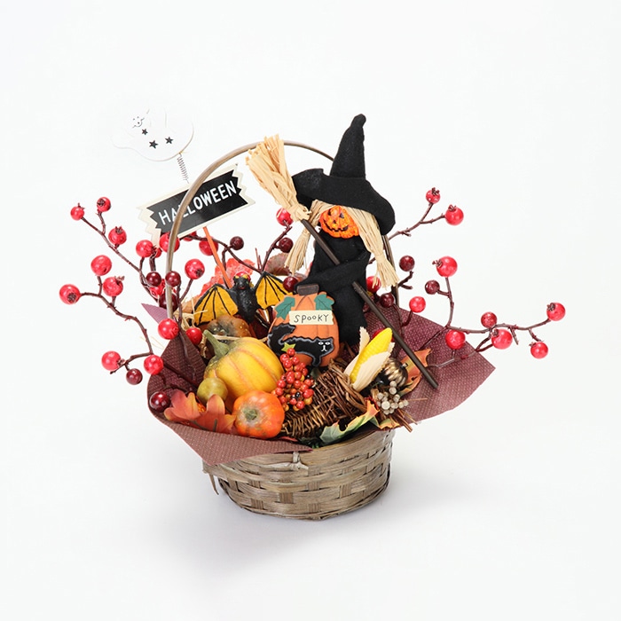 フローレックス ハロウィン アレンジかご 中 HW-1584 1個(ご注文単位1個)【直送品】