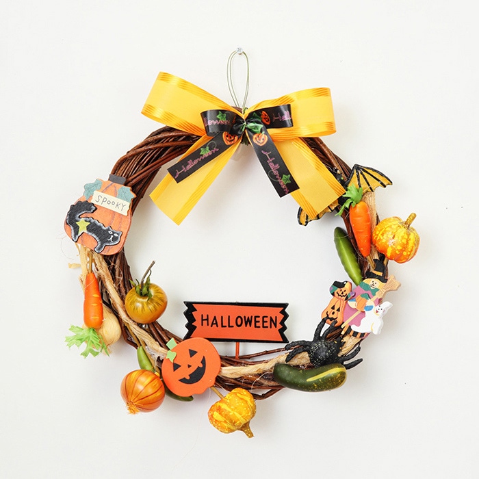 フローレックス ハロウィン ナチュラルリース HW-1627 1個(ご注文単位1個)【直送品】