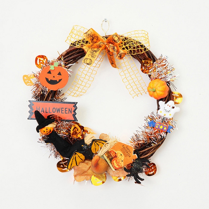 フローレックス ハロウィン ナチュラルリース HW-1629 1個(ご注文単位1個)【直送品】