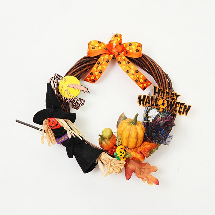 フローレックス ハロウィン ナチュラルリース HW-1630 1個(ご注文単位1個)【直送品】