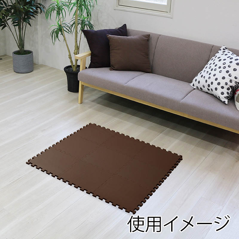 明和グラビア 防音ジョイントマット 30cm角 9枚セット ブラウン