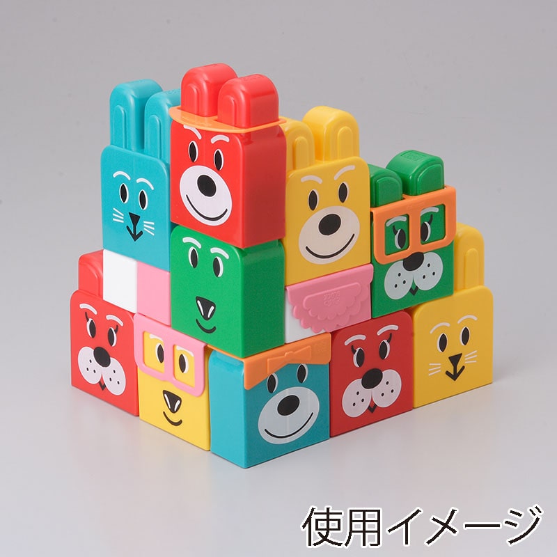 友愛玩具 どうぶつブロック AB710 MA-50109 1個（ご注文単位6個