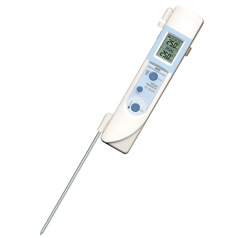 中心温度センサー付き赤外線放射温度計 エー・アンド・デイ AD-5612WP (61-4673-07) ㈱エー・アンド・デイ 防滴型赤外線放射温度計 ＡＤ-５６１２ＷＰ