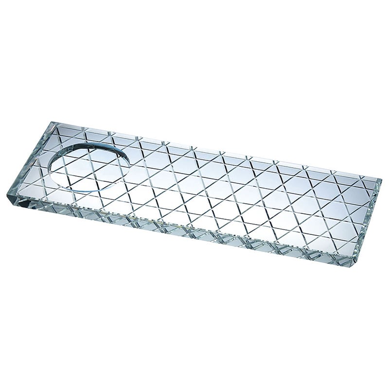 ヤマコー クリスタル切子プレート のぞき付 08549 1個(ご注文単位1個)【直送品】