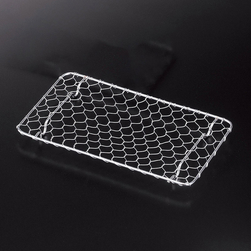 ヤマコー とんかつ用金網　長角　足付　小  18196 1個（ご注文単位1個）【直送品】