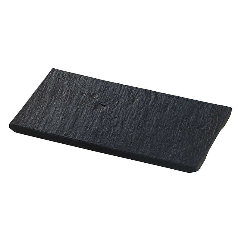ヤマコー 陶器 黒石目調盛皿 長角 中 21538 1個(ご注文単位1個)【直送品】