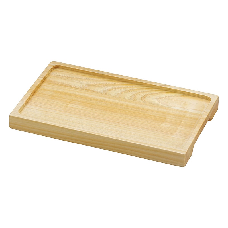 ヤマコー 陶器 黒石目調盛皿 長角用 木製プレート 中 21541 1個(ご注文単位1個)【直送品】