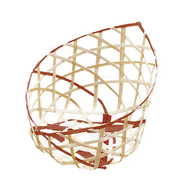 ヤマコー 珍味篭 のし 茶 22517 1個(ご注文単位1個)【直送品】