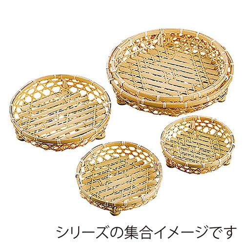 ヤマコー 晒竹オードブル篭 足付 尺1 23338 1個(ご注文単位1個)【直送品】