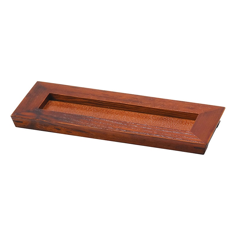 ヤマコー 木製珍味用長角トレイ 小 ブラウン 27189 1個(ご注文単位1個)【直送品】