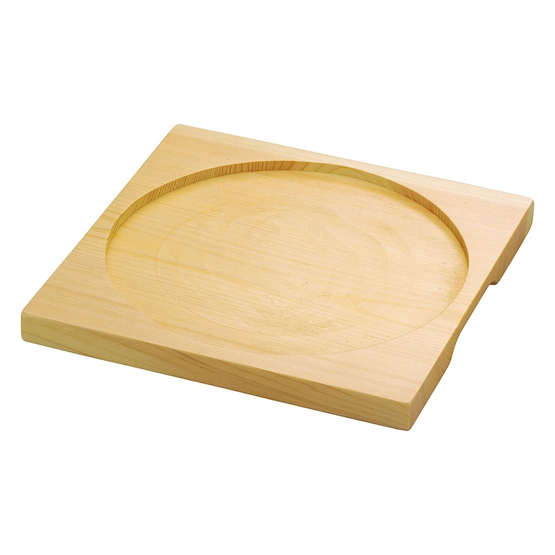 ヤマコー 陶器 石目調丸盛器皿 丸用 木製プレート 大 27562 1個(ご注文単位1個)【直送品】