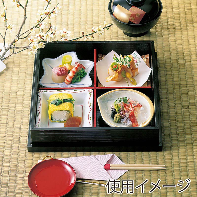 ヤマコー 栓 塗り松花堂弁当セット 28105 1個（ご注文単位1個）【直送