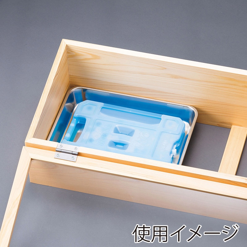 木製 ネタ箱 目皿・アクリル蓋付 長 35627 ヤマコー 日本製 ネタ箱 (長) 目皿・アクリル蓋付 60×30×12cm