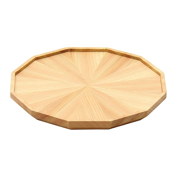 ヤマコー 桧 放射杢 12角料理皿 小 38099 1個(ご注文単位1個)【直送品】