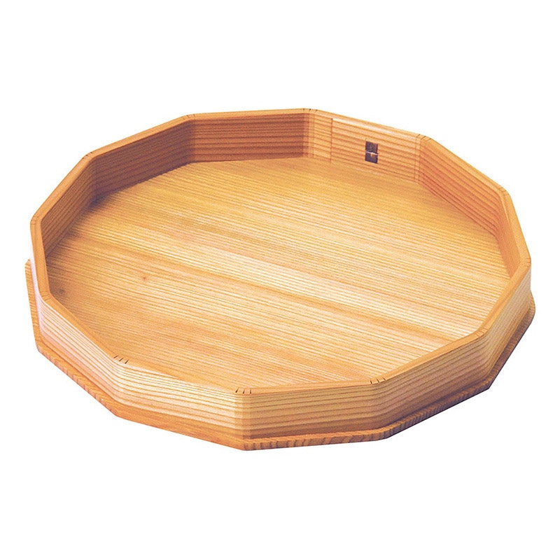 ヤマコー 木曽杉 十二角皿 八寸 EXポリマー塗装 38102 1個(ご注文単位1個)【直送品】