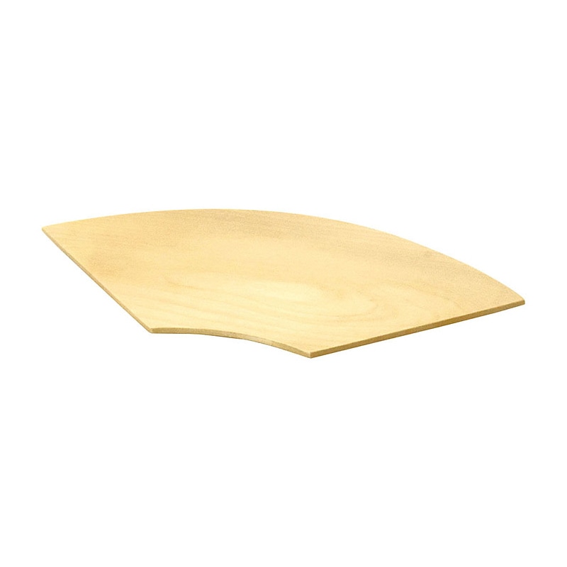 ヤマコー 栃 扇形皿 クリアー 38123 1個(ご注文単位1個)【直送品】