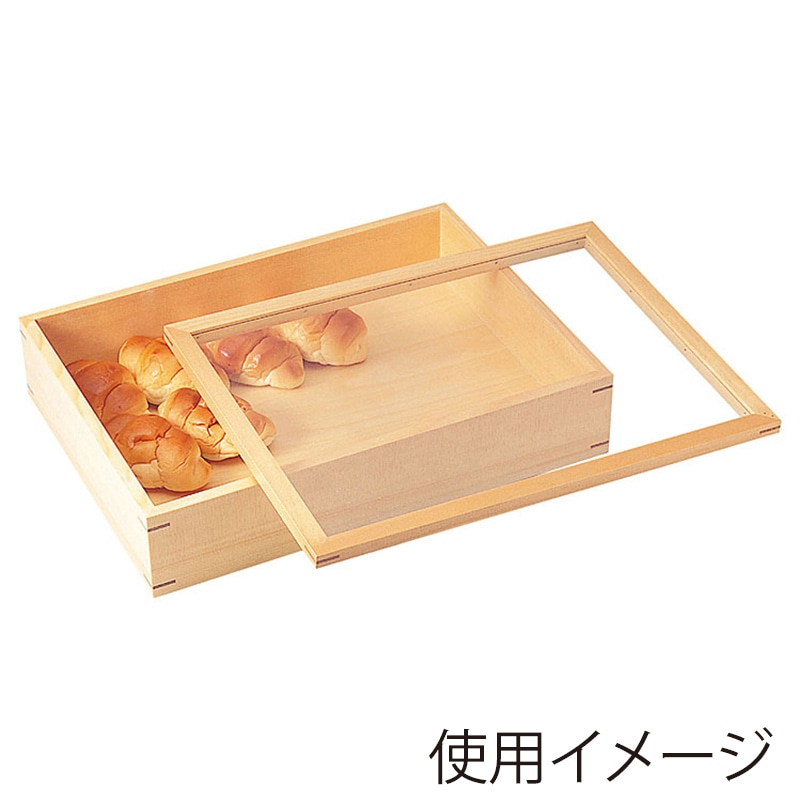 ヤマコー デリカバット白木 アクリル蓋付 44073 1個（ご注文単位1個