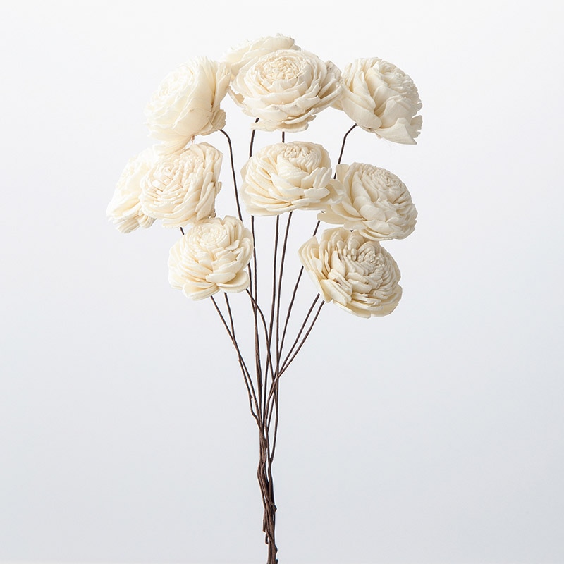 大地農園 ハンドメイドフラワー ソーラーローズ 小 32081-010 白 1束