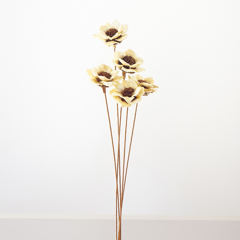 大地農園 ハンドメイドフラワー パインフラワー 51030-010 白 1束（ご