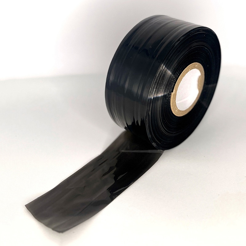 宮島化学工業 Smart PEレコード巻テープ 50mm×500m 黒 ES463 1巻