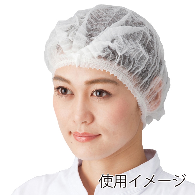 旭創業 ヘアーネット ロングキャタピラーネット 白 フリーサイズ