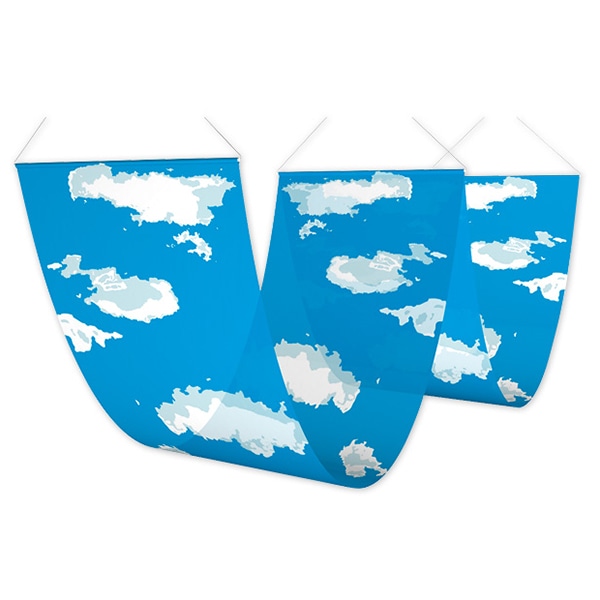 アルファ 二連ペナント 空と雲 EB8-0677 1個（ご注文単位1個）【直送品】