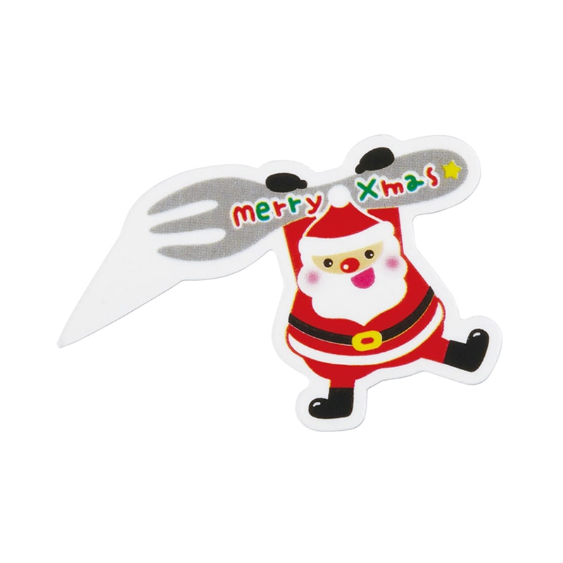 天満紙器 ケーキピック ハングリーサンタ XG325 100枚/束(ご注文単位1束)【直送品】