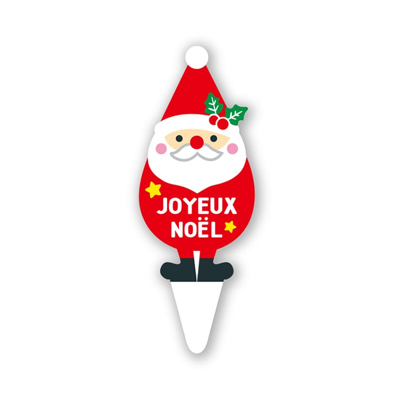 天満紙器 ケーキピック リトルサンタ XG316 100枚/束(ご注文単位1束)【直送品】