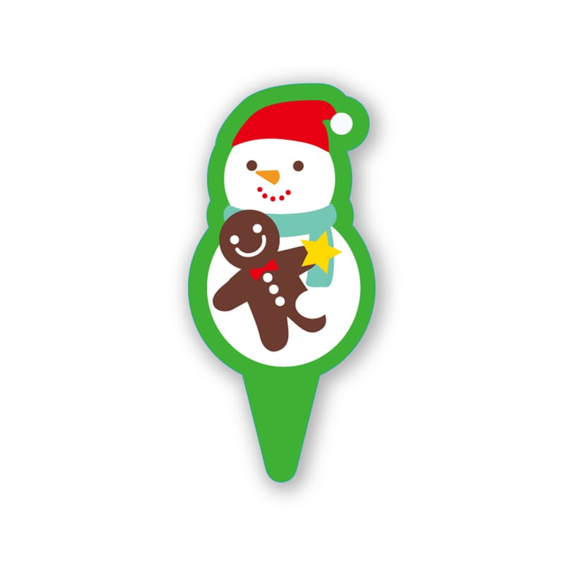 天満紙器 ケーキピック リトルスノーマン XG317 100枚/束(ご注文単位1束)【直送品】