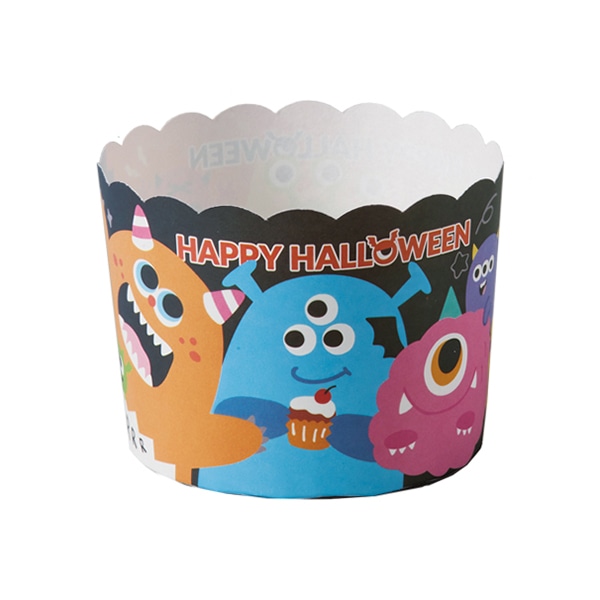 天満紙器 ベーキングカップ ハロウィーンカップ モンスターフレンズ XM506 100枚/袋(ご注文単位1袋)【直送品】