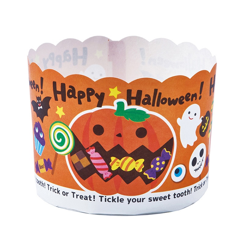 天満紙器 ベーキングカップ ハロウィーンカップ スイートパンプキン XM507 100枚/束(ご注文単位1束)【直送品】