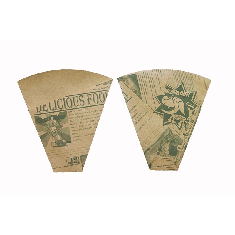 天満紙器 スナック袋 ポテト 03M 英字 茶 TSK04 100枚/束（ご注文単位