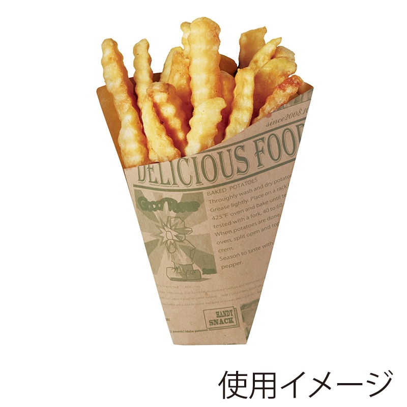 天満紙器 スナック袋 ポテト 03M 英字 茶 TSK04 100枚/束（ご注文単位