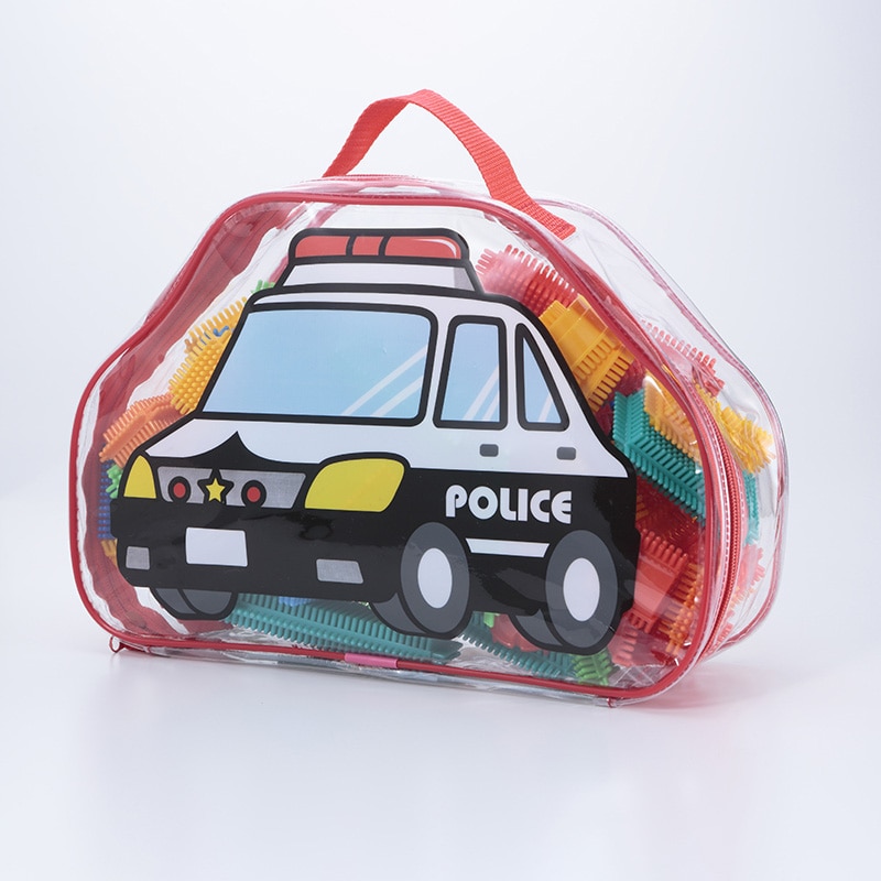 友愛玩具 ペタペタブロック ビニールバッグ入 パトカー MA