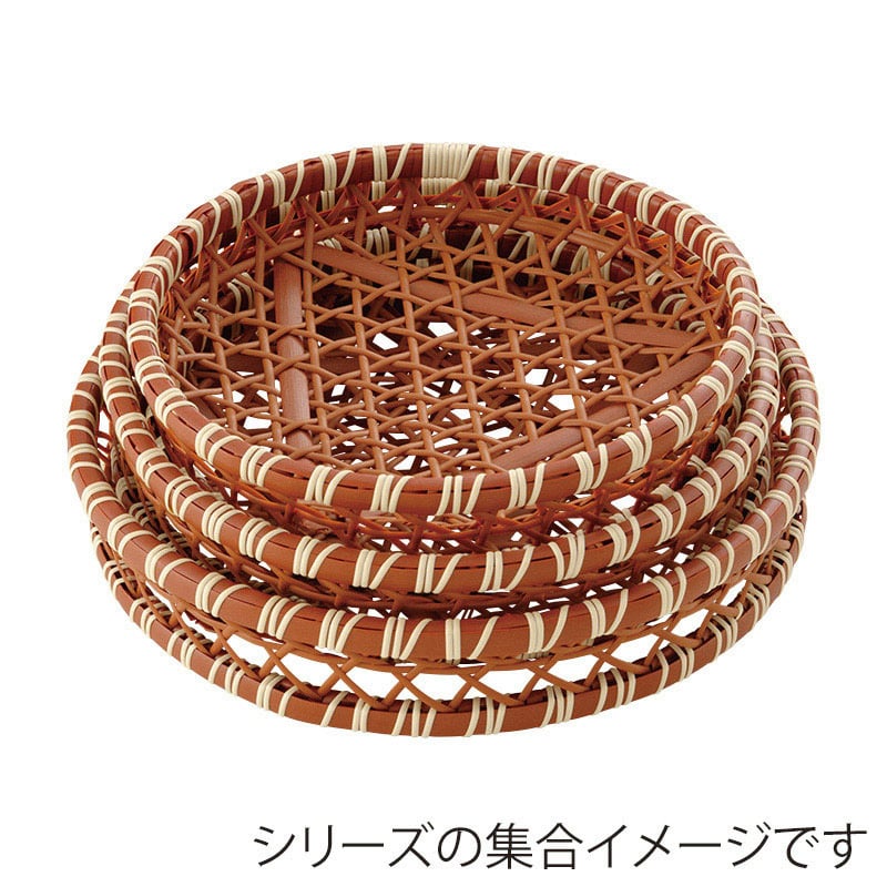 萬洋 樹脂六ツ目高台オ-ドブル 茜 8寸 91171A 1個(ご注文単位1個)【直送品】