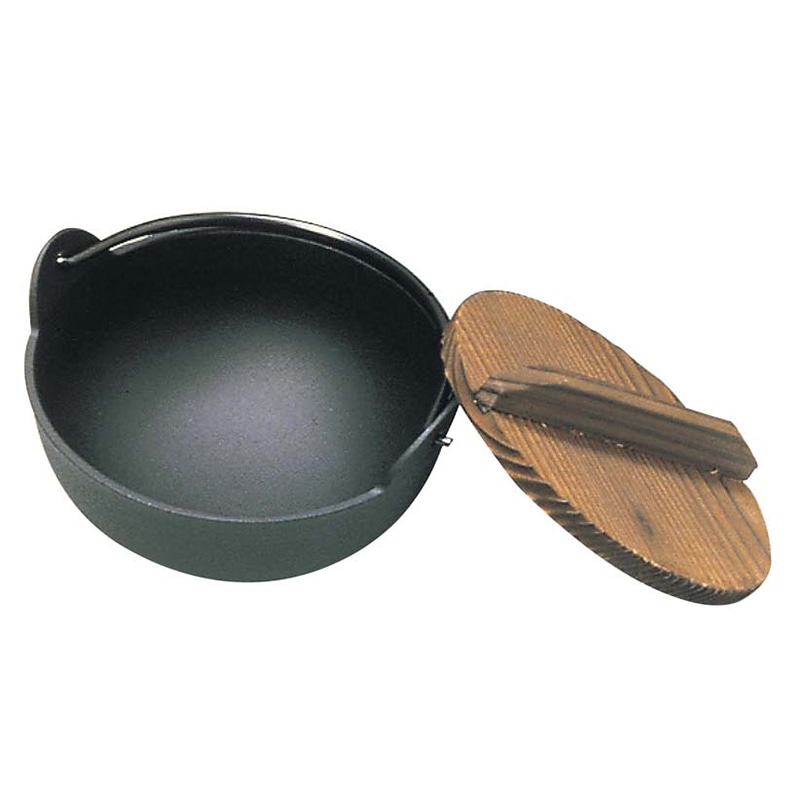 五進 アルミ 田舎鍋（黒塗り）13cm（A-01） 1個（ご注文単位1個