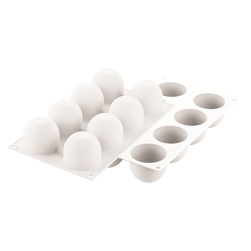 パシフィック洋行 製菓シリコン型 ホワイトカラー 8個取 SF334 ドーム 125 1個(ご注文単位1個)【直送品】