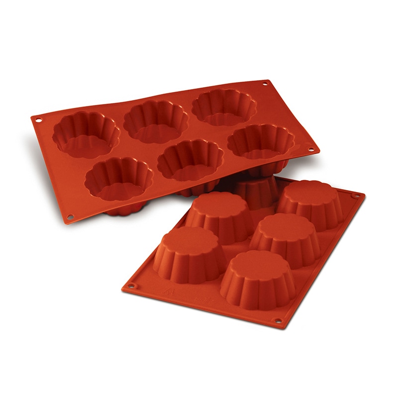 パシフィック洋行 製菓シリコン型 6個取 SF035 ブリオッシュ30 1個(ご注文単位1個)【直送品】