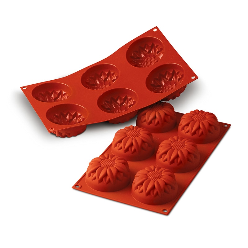 パシフィック洋行 製菓シリコン型 6個取 SF076 サンフラワー 1個(ご注文単位1個)【直送品】