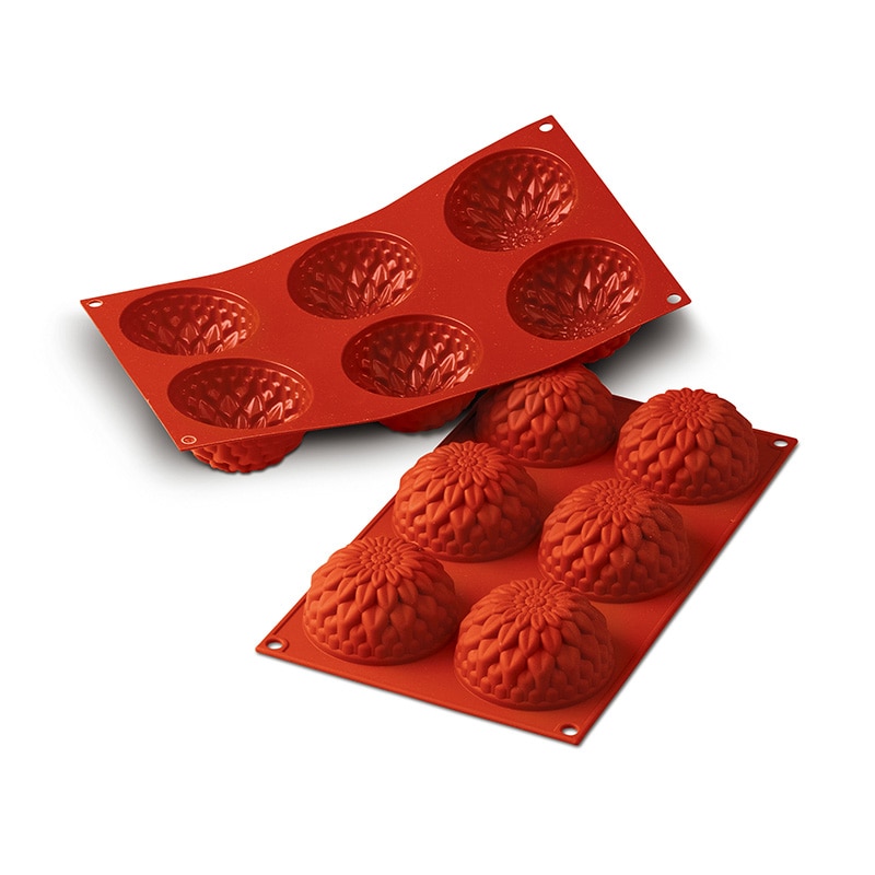 パシフィック洋行 製菓シリコン型 6個取 SF078 ダリア 1個(ご注文単位1個)【直送品】