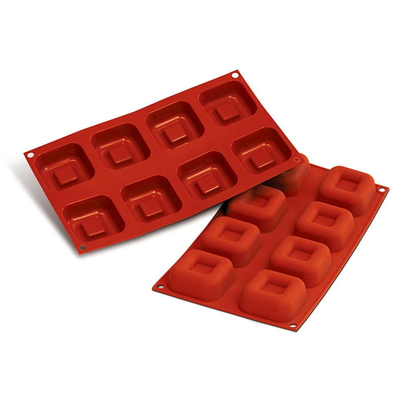 パシフィック洋行 製菓シリコン型 8個取 SF082 ビックスクエアサバラン 1個(ご注文単位1個)【直送品】