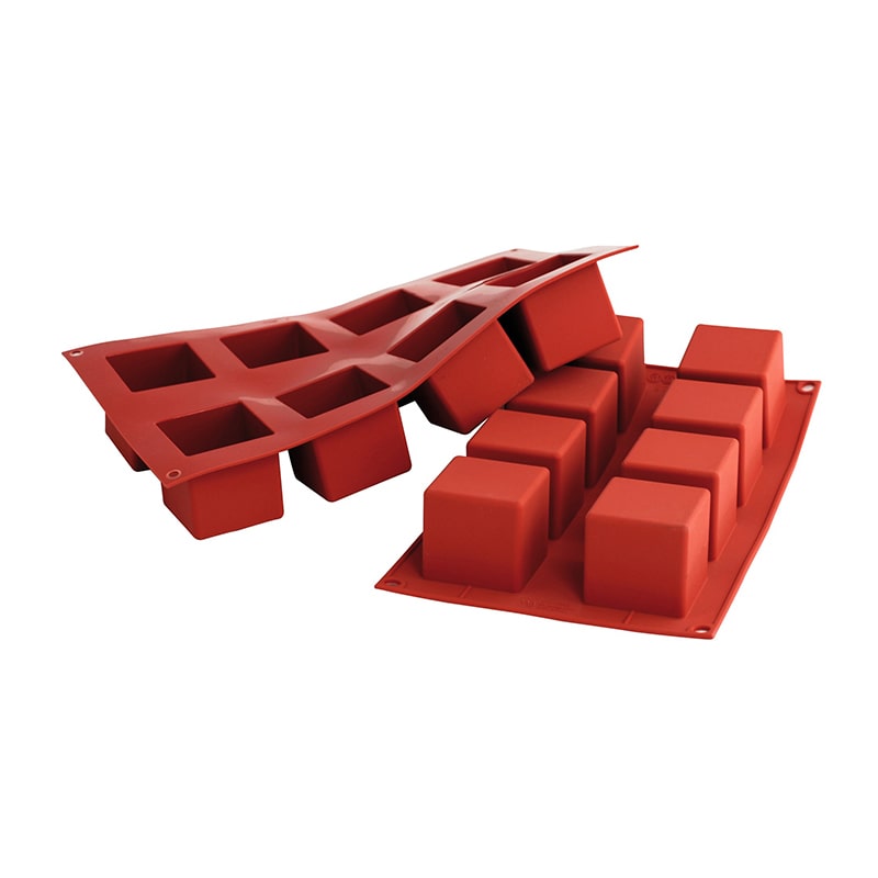 パシフィック洋行 製菓シリコン型 8個取 SF104 キューブ 1個(ご注文単位1個)【直送品】